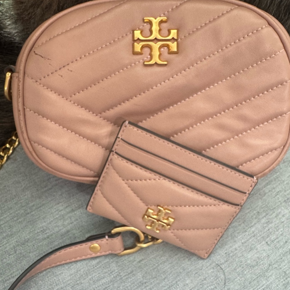 Tory Burch Pink Quilted Crossbody Bag